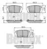 510665 BENDIX Комплект тормозных колодок