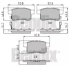 510728 BENDIX Комплект тормозных колодок