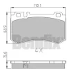 511047 BENDIX Комплект тормозных колодок