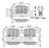 511268 BENDIX Комплект тормозных колодок