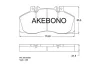 AN-4410KE AKEBONO Комплект тормозных колодок
