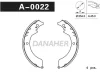 A0022 DANAHER Комлект тормозных накладок