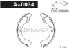 A0034 DANAHER Комлект тормозных накладок