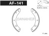 AF141 DANAHER Комлект тормозных накладок