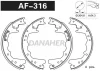 AF316 DANAHER Комлект тормозных накладок