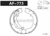 AF773 DANAHER Комлект тормозных накладок