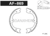 AF869 DANAHER Комлект тормозных накладок