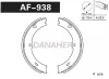 AF938 DANAHER Комлект тормозных накладок