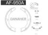 AF950A DANAHER Комлект тормозных накладок