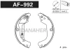 AF992 DANAHER Комлект тормозных накладок