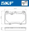 Превью - VKBP 80225 SKF Комплект тормозных колодок, дисковый тормоз (фото 2)
