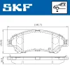 Превью - VKBP 80239 A SKF Комплект тормозных колодок, дисковый тормоз (фото 2)