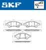 Превью - VKBP 80310 A SKF Комплект тормозных колодок, дисковый тормоз (фото 3)