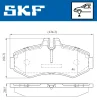 Превью - VKBP 80412 SKF Комплект тормозных колодок, дисковый тормоз (фото 2)