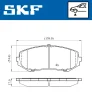 Превью - VKBP 80417 A SKF Комплект тормозных колодок, дисковый тормоз (фото 3)