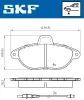 Превью - VKBP 80423 E SKF Комплект тормозных колодок, дисковый тормоз (фото 2)