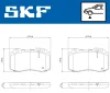 Превью - VKBP 80513 SKF Комплект тормозных колодок, дисковый тормоз (фото 2)