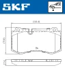 Превью - VKBP 80549 SKF Комплект тормозных колодок, дисковый тормоз (фото 2)