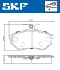 Превью - VKBP 80598 SKF Комплект тормозных колодок, дисковый тормоз (фото 2)