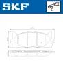 Превью - VKBP 80642 SKF Комплект тормозных колодок, дисковый тормоз (фото 3)
