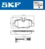 Превью - VKBP 90060 E SKF Комплект тормозных колодок, дисковый тормоз (фото 2)