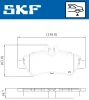 Превью - VKBP 90071 E SKF Комплект тормозных колодок, дисковый тормоз (фото 2)