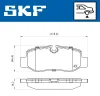 Превью - VKBP 90080 SKF Комплект тормозных колодок, дисковый тормоз (фото 2)