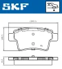 Превью - VKBP 90088 SKF Комплект тормозных колодок, дисковый тормоз (фото 2)