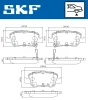Превью - VKBP 90191 A SKF Комплект тормозных колодок, дисковый тормоз (фото 2)