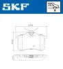 Превью - VKBP 90229 SKF Комплект тормозных колодок, дисковый тормоз (фото 3)