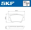 Превью - VKBP 90307 SKF Комплект тормозных колодок, дисковый тормоз (фото 2)