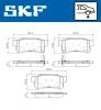 Превью - VKBP 91073 A SKF Комплект тормозных колодок, дисковый тормоз (фото 3)