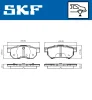 Превью - VKBP 90996 SKF Комплект тормозных колодок, дисковый тормоз (фото 3)