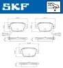 Превью - VKBP 90767 E SKF Комплект тормозных колодок, дисковый тормоз (фото 2)