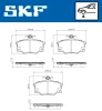 Превью - VKBP 80913 A SKF Комплект тормозных колодок, дисковый тормоз (фото 2)