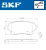 Превью - VKBP 81091 A SKF Комплект тормозных колодок, дисковый тормоз (фото 2)