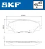 Превью - VKBP 80684 SKF Комплект тормозных колодок, дисковый тормоз (фото 2)