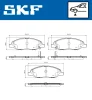 Превью - VKBP 81111 A SKF Комплект тормозных колодок, дисковый тормоз (фото 2)