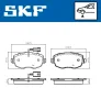 Превью - VKBP 80756 E SKF Комплект тормозных колодок, дисковый тормоз (фото 2)