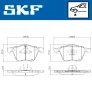 Превью - VKBP 80956 SKF Комплект тормозных колодок, дисковый тормоз (фото 2)