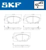 Превью - VKBP 80896 A SKF Комплект тормозных колодок, дисковый тормоз (фото 2)