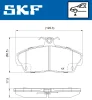 Превью - VKBP 80711 SKF Комплект тормозных колодок, дисковый тормоз (фото 2)
