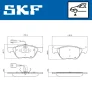 Превью - VKBP 81049 E SKF Комплект тормозных колодок, дисковый тормоз (фото 2)
