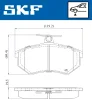 Превью - VKBP 80722 SKF Комплект тормозных колодок, дисковый тормоз (фото 2)