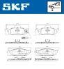 Превью - VKBP 81065 E SKF Комплект тормозных колодок, дисковый тормоз (фото 2)