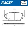 Превью - VKBP 81017 SKF Комплект тормозных колодок, дисковый тормоз (фото 3)