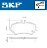 Превью - VKBP 80914 SKF Комплект тормозных колодок, дисковый тормоз (фото 2)