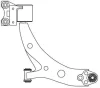 F4628 FRAP Рычаг независимой подвески колеса, подвеска колеса