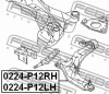 Превью - 0224-P12RH FEBEST Рычаг независимой подвески колеса, подвеска колеса (фото 2)