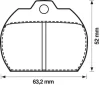 571807B BENDIX Тормозные колодки